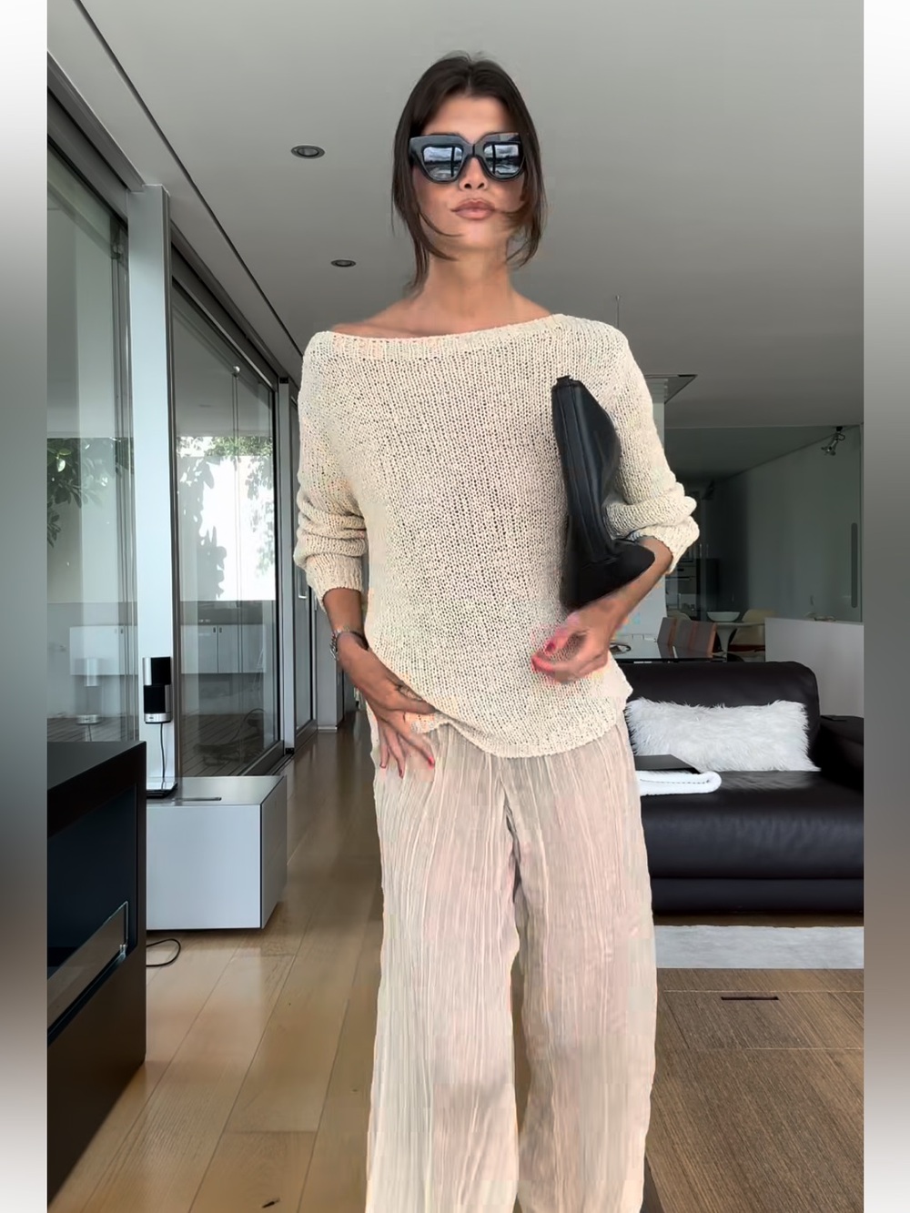Massimo dutti BOAT NECK KNIT SWEATER